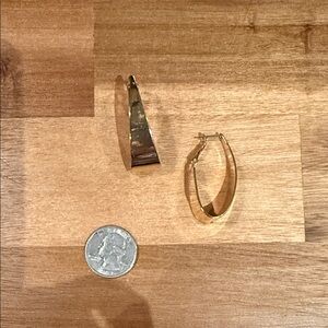 Anthropologie Gold Hoop Earrings
